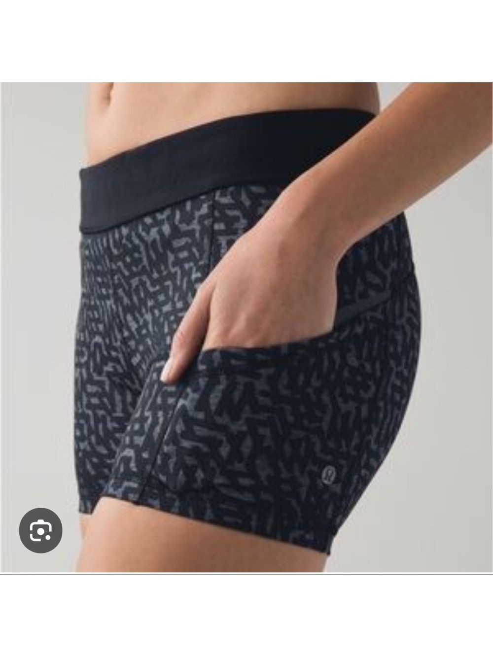 Lululemon Athletica Black and Gray Athletic Shorts